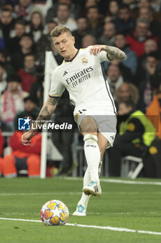 2024-03-06 - Toni Kroos of Real Madrid during the UEFA Champions League, Round of 16, 2nd leg football match between Real Madrid and RB Leipzig on March 6, 2024 at Santiago Bernabeu stadium in Madrid, Spain - FOOTBALL - CHAMPIONS LEAGUE - REAL MADRID V RB LEIPZIG - UEFA CHAMPIONS LEAGUE - SOCCER