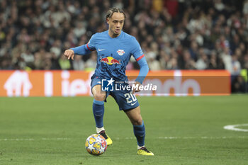 2024-03-06 - Xavi Simons of RB Leipzig during the UEFA Champions League, Round of 16, 2nd leg football match between Real Madrid and RB Leipzig on March 6, 2024 at Santiago Bernabeu stadium in Madrid, Spain - FOOTBALL - CHAMPIONS LEAGUE - REAL MADRID V RB LEIPZIG - UEFA CHAMPIONS LEAGUE - SOCCER