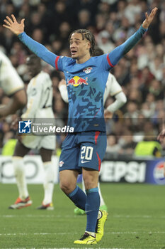 2024-03-06 - Xavi Simons of RB Leipzig during the UEFA Champions League, Round of 16, 2nd leg football match between Real Madrid and RB Leipzig on March 6, 2024 at Santiago Bernabeu stadium in Madrid, Spain - FOOTBALL - CHAMPIONS LEAGUE - REAL MADRID V RB LEIPZIG - UEFA CHAMPIONS LEAGUE - SOCCER