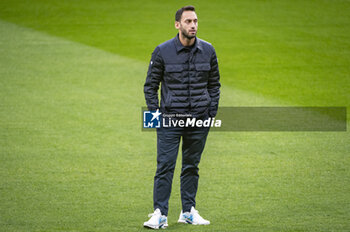 2024-03-12 - Hakan Calhanoglu of FC Internazionale seen during the Training Session And Press Conference a day before the Champions League football match between Atletico Madrid and FC Internazionale at Metropolitano Stadium in Madrid, Spain. - ATLETICO MADRID VS FC INTERNAZIONALE: FC INTERNAZIONALE TRAINING AND PRESS CONFERENCE - UEFA CHAMPIONS LEAGUE - SOCCER