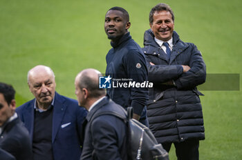 2024-03-12 - Marcus Thuram of FC Internazionale seen during the Training Session And Press Conference a day before the Champions League football match between Atletico Madrid and FC Internazionale at Metropolitano Stadium in Madrid, Spain. - ATLETICO MADRID VS FC INTERNAZIONALE: FC INTERNAZIONALE TRAINING AND PRESS CONFERENCE - UEFA CHAMPIONS LEAGUE - SOCCER
