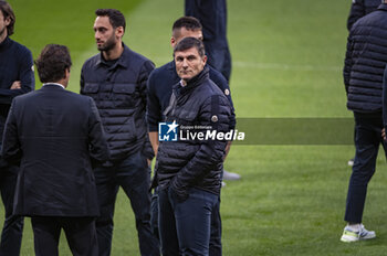 2024-03-12 - Javier Zanetti, former player and vice president of FC Internazionale, seen during the Training Session And Press Conference a day before the Champions League football match between Atletico Madrid and FC Internazionale at Metropolitano Stadium in Madrid, Spain. - ATLETICO MADRID VS FC INTERNAZIONALE: FC INTERNAZIONALE TRAINING AND PRESS CONFERENCE - UEFA CHAMPIONS LEAGUE - SOCCER