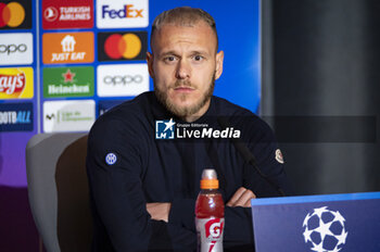 2024-03-12 - Federico Dimarco of FC Internazionale seen during the Training Session And Press Conference a day before the Champions League football match between Atletico Madrid and FC Internazionale at Metropolitano Stadium in Madrid, Spain. - ATLETICO MADRID VS FC INTERNAZIONALE: FC INTERNAZIONALE TRAINING AND PRESS CONFERENCE - UEFA CHAMPIONS LEAGUE - SOCCER