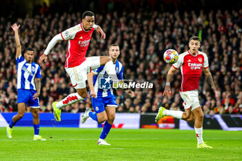 2024-03-13 - Gabriel (6) of Arsenal shoots during the UEFA Champions League, Round of 16, 2nd leg football match between Arsenal and FC Porto on 12 March 2024 at the Emirates Stadium in London, England - FOOTBALL - CHAMPIONS LEAGUE - ARSENAL V PORTO - UEFA CHAMPIONS LEAGUE - SOCCER