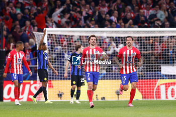 2024-03-13 - Antoine Griezmann of Atletico de Madrid celebrates his goal 1-1 during the UEFA Champions League, Round of 16, 2nd leg football match between Atletico de Madrid and FC Internazionale on March 13, 2024 at Civitas Metropolitano stadium in Madrid, Spain - FOOTBALL - CHAMPIONS LEAGUE - ATLETICO MADRID V INTERNAZIONALE - UEFA CHAMPIONS LEAGUE - SOCCER