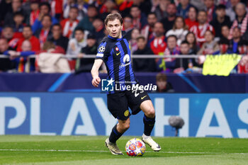 2024-03-13 - Nicolo Barella of Inter during the UEFA Champions League, Round of 16, 2nd leg football match between Atletico de Madrid and FC Internazionale on March 13, 2024 at Civitas Metropolitano stadium in Madrid, Spain - FOOTBALL - CHAMPIONS LEAGUE - ATLETICO MADRID V INTERNAZIONALE - UEFA CHAMPIONS LEAGUE - SOCCER