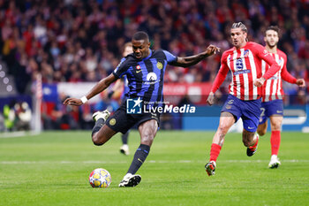 2024-03-13 - Marcus Thuram of Inter during the UEFA Champions League, Round of 16, 2nd leg football match between Atletico de Madrid and FC Internazionale on March 13, 2024 at Civitas Metropolitano stadium in Madrid, Spain - FOOTBALL - CHAMPIONS LEAGUE - ATLETICO MADRID V INTERNAZIONALE - UEFA CHAMPIONS LEAGUE - SOCCER