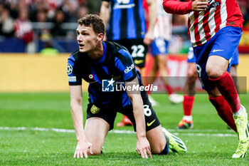 2024-03-13 - Benjamin Pavard of Inter during the UEFA Champions League, Round of 16, 2nd leg football match between Atletico de Madrid and FC Internazionale on March 13, 2024 at Civitas Metropolitano stadium in Madrid, Spain - FOOTBALL - CHAMPIONS LEAGUE - ATLETICO MADRID V INTERNAZIONALE - UEFA CHAMPIONS LEAGUE - SOCCER