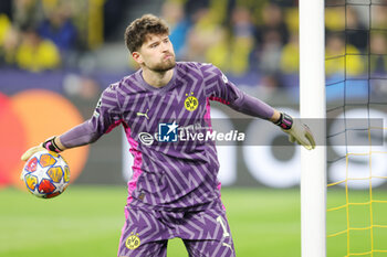 2024-03-13 - Gregor Kobel of Borussia Dortmund during the UEFA Champions League, Round of 16, 2nd leg football match between Borussia Dortmund and PSV Eindhoven on March 13, 2024 at Signal Iduna Park in Dortmund, Germany - FOOTBALL - CHAMPIONS LEAGUE - DORTMUND V PSV - UEFA CHAMPIONS LEAGUE - SOCCER