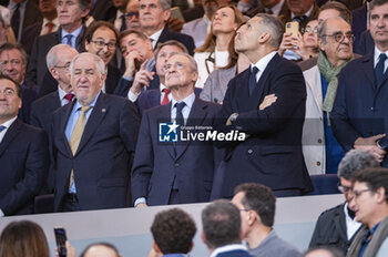2024-04-09 - Florentino Perez, president of Real Madrid, during the UEFA Champions League quarter-final first leg match between Real Madrid CF and Manchester City at Estadio Santiago Bernabeu on April 9, 2024 in Madrid, Spain. - REAL MADRID VS MANCHESTER CITY - UEFA CHAMPIONS LEAGUE - SOCCER