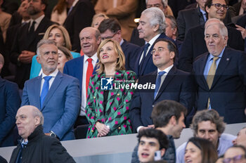 2024-04-09 - Pilar Alegria (L), Spanish Minister of Education, and Jose Manuel Albares (R), Spanish Minister of Foreign Affairs, seen during the UEFA Champions League quarter-final first leg match between Real Madrid CF and Manchester City at Estadio Santiago Bernabeu on April 9, 2024 in Madrid, Spain. - REAL MADRID VS MANCHESTER CITY - UEFA CHAMPIONS LEAGUE - SOCCER