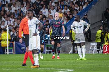 2024-04-09 - Erling Haaland of Manchester City during the UEFA Champions League quarter-final first leg match between Real Madrid CF and Manchester City at Estadio Santiago Bernabeu on April 9, 2024 in Madrid, Spain. - REAL MADRID VS MANCHESTER CITY - UEFA CHAMPIONS LEAGUE - SOCCER