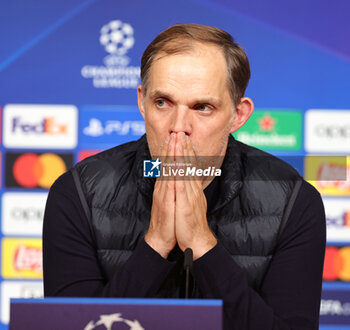 2024-04-17 - Coach Thomas Tuchel of Bayern Munich at press conference during the UEFA Champions League, Quarter-finals, 2nd leg football match between Bayern Munich and Arsenal on April 17, 2024 at Allianz Arena in Munich, Germany - FOOTBALL - CHAMPIONS LEAGUE - BAYERN MUNICH V ARSENAL - UEFA CHAMPIONS LEAGUE - SOCCER