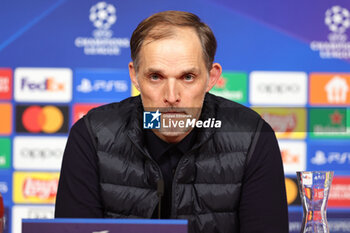 2024-04-17 - Coach Thomas Tuchel of Bayern Munich at press conference during the UEFA Champions League, Quarter-finals, 2nd leg football match between Bayern Munich and Arsenal on April 17, 2024 at Allianz Arena in Munich, Germany - FOOTBALL - CHAMPIONS LEAGUE - BAYERN MUNICH V ARSENAL - UEFA CHAMPIONS LEAGUE - SOCCER