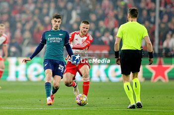 2024-04-17 - Kai Havertz of Arsenal and Eric Dier of Bayern Munich during the UEFA Champions League, Quarter-finals, 2nd leg football match between Bayern Munich and Arsenal on April 17, 2024 at Allianz Arena in Munich, Germany - FOOTBALL - CHAMPIONS LEAGUE - BAYERN MUNICH V ARSENAL - UEFA CHAMPIONS LEAGUE - SOCCER