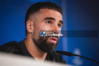 07/05/2024 - MADRID, SPAIN - MAY 7: Daniel Carvajal of Real Madrid speaks during Real Madrid Training Session and Press Conference ahead of their UEFA Champions League semi-final second leg match against FC Bayern Munchen at Ciudad Real Madrid on May 7, 2024 in Valdebebas, Spain. - REAL MADRID VS BAYERN MUNICH: REAL MADRID PRESS CONFERENCE AND TRAINING SESSION - UEFA CHAMPIONS LEAGUE - CALCIO