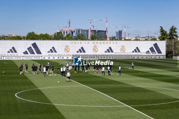 07/05/2024 - MADRID, SPAIN - MAY 7: A general view of the field during Real Madrid Training Session and Press Conference ahead of their UEFA Champions League semi-final second leg match against FC Bayern Munchen at Ciudad Real Madrid on May 7, 2024 in Valdebebas, Spain. - REAL MADRID VS BAYERN MUNICH: REAL MADRID PRESS CONFERENCE AND TRAINING SESSION - UEFA CHAMPIONS LEAGUE - CALCIO