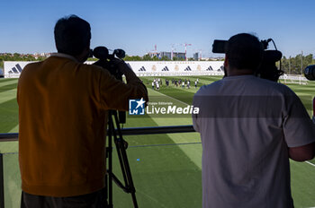 2024-05-07 - MADRID, SPAIN - MAY 7: A general view of the field during Real Madrid Training Session and Press Conference ahead of their UEFA Champions League semi-final second leg match against FC Bayern Munchen at Ciudad Real Madrid on May 7, 2024 in Valdebebas, Spain. - REAL MADRID VS BAYERN MUNICH: REAL MADRID PRESS CONFERENCE AND TRAINING SESSION - UEFA CHAMPIONS LEAGUE - SOCCER
