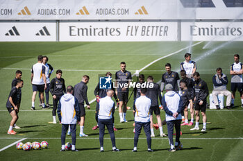 2024-05-07 - MADRID, SPAIN - MAY 7: Real Madrid players warms up during Real Madrid Training Session and Press Conference ahead of their UEFA Champions League semi-final second leg match against FC Bayern Munchen at Ciudad Real Madrid on May 7, 2024 in Valdebebas, Spain. - REAL MADRID VS BAYERN MUNICH: REAL MADRID PRESS CONFERENCE AND TRAINING SESSION - UEFA CHAMPIONS LEAGUE - SOCCER