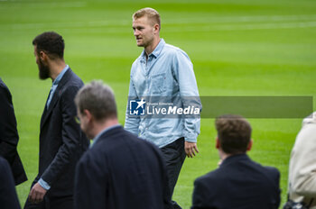 07/05/2024 - MADRID, SPAIN - MAY 7: Matthijs de Ligt of FC Bayern Munchen seen during the Bayern Munchen Pitch Walk and Press Conference ahead of their UEFA Champions League semi-final second leg match against Real Madrid at Estadio Santiago Bernabeu on May 7, 2024 in Madrid, Spain. - REAL MADRID VS BAYERN MUNICH: BAYERN MUNICH PRESS CONFERENCE AND PITCH WALKING - UEFA CHAMPIONS LEAGUE - CALCIO