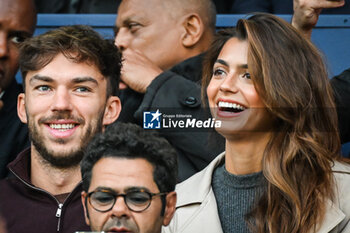 2024-05-07 - Pierre GASLY and his partner Francisca (Kika) CERQUEIRA GOMES during the UEFA Champions League, Semi-finals, 2nd leg football match between Paris Saint-Germain and Borussia Dortmund on May 7, 2024 at Parc des Princes stadium in Paris, France - FOOTBALL - CHAMPIONS LEAGUE - PARIS SG V DORTMUND - UEFA CHAMPIONS LEAGUE - SOCCER