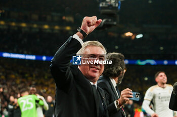 2024-06-01 - Carlo Ancelotti coach of Real Madrid - FINAL - BORUSSIA DORTMUND VS REAL MADRID - UEFA CHAMPIONS LEAGUE - SOCCER