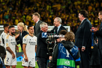 2024-06-01 - Carlo Ancelotti coach of Real Madrid and Florentino Perez Real Madrid boss - FINAL - BORUSSIA DORTMUND VS REAL MADRID - UEFA CHAMPIONS LEAGUE - SOCCER