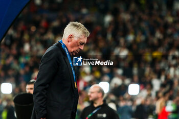 2024-06-01 - Carlo Ancelotti coach of Real Madrid - FINAL - BORUSSIA DORTMUND VS REAL MADRID - UEFA CHAMPIONS LEAGUE - SOCCER