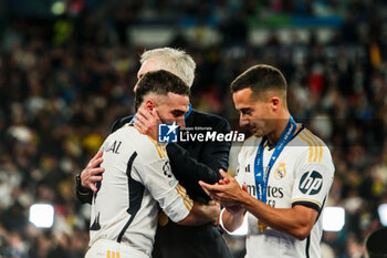 2024-06-01 - Carlo Ancelotti coach of Real Madrid and Daniel Carvajal of Real Madrid - FINAL - BORUSSIA DORTMUND VS REAL MADRID - UEFA CHAMPIONS LEAGUE - SOCCER