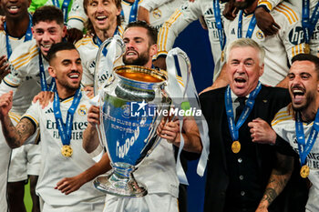 2024-06-01 - Nacho Fernandez of Real Madrid and Carlo Ancelotti coach of Real Madrid - FINAL - BORUSSIA DORTMUND VS REAL MADRID - UEFA CHAMPIONS LEAGUE - SOCCER