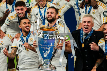 2024-06-01 - Nacho Fernandez of Real Madrid and Carlo Ancelotti coach of Real Madrid - FINAL - BORUSSIA DORTMUND VS REAL MADRID - UEFA CHAMPIONS LEAGUE - SOCCER