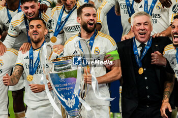 2024-06-01 - Nacho Fernandez of Real Madrid and Carlo Ancelotti coach of Real Madrid - FINAL - BORUSSIA DORTMUND VS REAL MADRID - UEFA CHAMPIONS LEAGUE - SOCCER