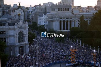 2024-06-02 - Real Madrid players during the celebration of Real Madrid football club's 15th Cahampion League victory at the Plaza de Cibeles in Madrid. June 2 nd 2024 Cordon Press - REAL MADRID PLAYES AYUNTAMIENTO - UEFA CHAMPIONS LEAGUE - SOCCER