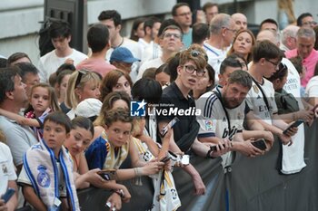 2024-06-02 - Real Madrid players during the celebration of Real Madrid football club's 15th Cahampion League victory at the Plaza de Cibeles in Madrid. June 2 nd 2024 Cordon Press - REAL MADRID PLAYES AYUNTAMIENTO - UEFA CHAMPIONS LEAGUE - SOCCER