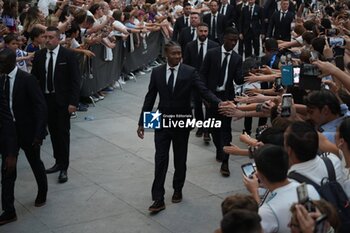 2024-06-02 - Real Madrid players during the celebration of Real Madrid football club's 15th Cahampion League victory at the Plaza de Cibeles in Madrid. June 2 nd 2024 Cordon Press - REAL MADRID PLAYES AYUNTAMIENTO - UEFA CHAMPIONS LEAGUE - SOCCER