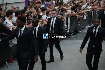 2024-06-02 - Real Madrid players during the celebration of Real Madrid football club's 15th Cahampion League victory at the Plaza de Cibeles in Madrid. June 2 nd 2024 Cordon Press - REAL MADRID PLAYES AYUNTAMIENTO - UEFA CHAMPIONS LEAGUE - SOCCER