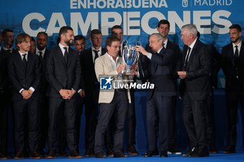 2024-06-02 - Real Madrid players during the celebration of Real Madrid football club's 15th Cahampion League victory at the Plaza de Cibeles in Madrid. June 2 nd 2024 Cordon Press - REAL MADRID PLAYES AYUNTAMIENTO - UEFA CHAMPIONS LEAGUE - SOCCER