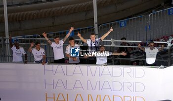 2024-06-02 - Real Madrid players during the celebration of Real Madrid football club's 15th Cahampion League victory at the Plaza de Cibeles in Madrid. June 2 nd 2024 Cordon Press - REAL MADRID PLAYES AYUNTAMIENTO - UEFA CHAMPIONS LEAGUE - SOCCER