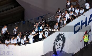 2024-06-02 - Real Madrid players during the celebration of Real Madrid football club's 15th Cahampion League victory at the Plaza de Cibeles in Madrid. June 2 nd 2024 Cordon Press - REAL MADRID PLAYES AYUNTAMIENTO - UEFA CHAMPIONS LEAGUE - SOCCER