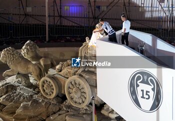 2024-06-02 - Real Madrid players during the celebration of Real Madrid football club's 15th Cahampion League victory at the Plaza de Cibeles in Madrid. June 2 nd 2024 Cordon Press - REAL MADRID PLAYES AYUNTAMIENTO - UEFA CHAMPIONS LEAGUE - SOCCER