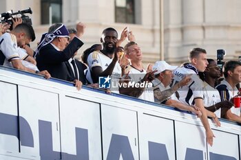 2024-06-02 - Real Madrid Champions League celebration in Madrid. Real Madrid players during the celebration of Real Madrid football club's 15th Cahampion League victory at the Plaza de Cibeles in Madrid. June 2 nd 2024 900/Cordon Press - REAL MADRID CHAMPIONS LEAGUE CELEBRATION IN MADRID - UEFA CHAMPIONS LEAGUE - SOCCER