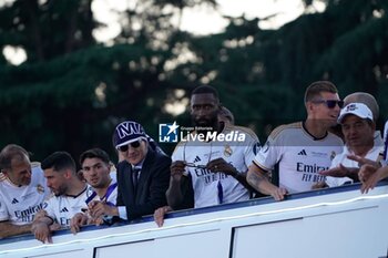 2024-06-02 - Real Madrid Champions League celebration in Madrid. Real Madrid players during the celebration of Real Madrid football club's 15th Cahampion League victory at the Plaza de Cibeles in Madrid. June 2 nd 2024 900/Cordon Press - REAL MADRID CHAMPIONS LEAGUE CELEBRATION IN MADRID - UEFA CHAMPIONS LEAGUE - SOCCER