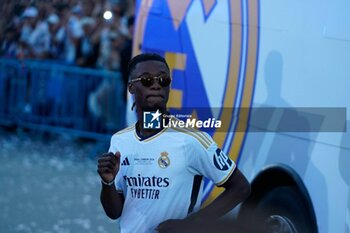 2024-06-02 - Real Madrid Champions League celebration in Madrid. Real Madrid players during the celebration of Real Madrid football club's 15th Cahampion League victory at the Plaza de Cibeles in Madrid. June 2 nd 2024 900/Cordon Press - REAL MADRID CHAMPIONS LEAGUE CELEBRATION IN MADRID - UEFA CHAMPIONS LEAGUE - SOCCER