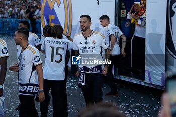 2024-06-02 - Real Madrid Champions League celebration in Madrid. Real Madrid players during the celebration of Real Madrid football club's 15th Cahampion League victory at the Plaza de Cibeles in Madrid. June 2 nd 2024 900/Cordon Press - REAL MADRID CHAMPIONS LEAGUE CELEBRATION IN MADRID - UEFA CHAMPIONS LEAGUE - SOCCER