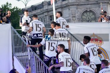 2024-06-02 - Real Madrid Champions League celebration in Madrid. Real Madrid players during the celebration of Real Madrid football club's 15th Cahampion League victory at the Plaza de Cibeles in Madrid. June 2 nd 2024 900/Cordon Press - REAL MADRID CHAMPIONS LEAGUE CELEBRATION IN MADRID - UEFA CHAMPIONS LEAGUE - SOCCER