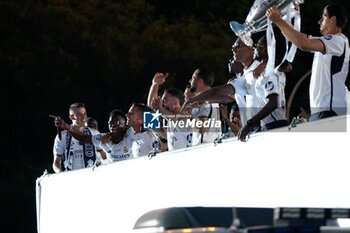 2024-06-02 - Real Madrid Champions League celebration in Madrid. Real Madrid players during the celebration of Real Madrid football club's 15th Cahampion League victory at the Plaza de Cibeles in Madrid. June 2 nd 2024 900/Cordon Press - REAL MADRID CHAMPIONS LEAGUE CELEBRATION IN MADRID - UEFA CHAMPIONS LEAGUE - SOCCER