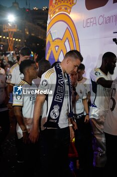 2024-06-02 - Real Madrid Champions League celebration in Madrid. Real Madrid players during the celebration of Real Madrid football club's 15th Cahampion League victory at the Plaza de Cibeles in Madrid. June 2 nd 2024 900/Cordon Press - REAL MADRID CHAMPIONS LEAGUE CELEBRATION IN MADRID - UEFA CHAMPIONS LEAGUE - SOCCER