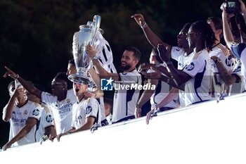 2024-06-02 - Real Madrid Champions League celebration in Madrid. Real Madrid players during the celebration of Real Madrid football club's 15th Cahampion League victory at the Plaza de Cibeles in Madrid. June 2 nd 2024 900/Cordon Press - REAL MADRID CHAMPIONS LEAGUE CELEBRATION IN MADRID - UEFA CHAMPIONS LEAGUE - SOCCER