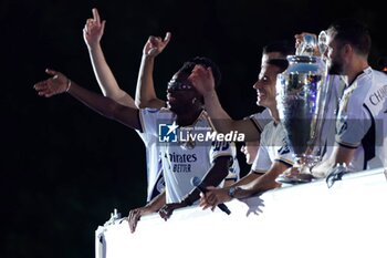 2024-06-02 - Real Madrid Champions League celebration in Madrid. Real Madrid players during the celebration of Real Madrid football club's 15th Cahampion League victory at the Plaza de Cibeles in Madrid. June 2 nd 2024 900/Cordon Press - REAL MADRID CHAMPIONS LEAGUE CELEBRATION IN MADRID - UEFA CHAMPIONS LEAGUE - SOCCER