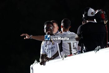 2024-06-02 - Real Madrid Champions League celebration in Madrid. Real Madrid players during the celebration of Real Madrid football club's 15th Cahampion League victory at the Plaza de Cibeles in Madrid. June 2 nd 2024 900/Cordon Press - REAL MADRID CHAMPIONS LEAGUE CELEBRATION IN MADRID - UEFA CHAMPIONS LEAGUE - SOCCER